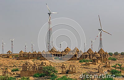 Between New Delhi and Pakistan, a desertic region famous of its castles, its colorful people, and the sophisticated stepwells Stock Photo