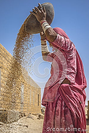 Gypsy cooking Editorial Stock Photo