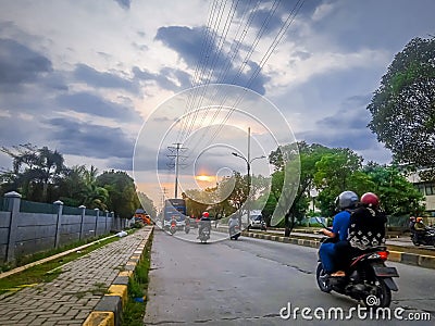 Jakarta, Indonesia - April, 2022 : situation of urban highways in Jakarta, Indonesia Editorial Stock Photo