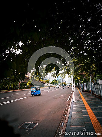 The bajaj cars passing on the highway Editorial Stock Photo