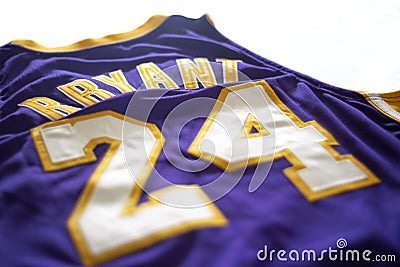 The Jersey Of American Basketball Legend Kobe Bryant Editorial Stock Photo