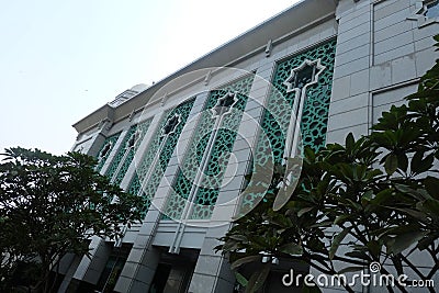 Jakarta, Indonesia - July 13, 2019: Jakarta Islamic Center is an integrated Islamic development complex, consisting of a mosque, e Editorial Stock Photo