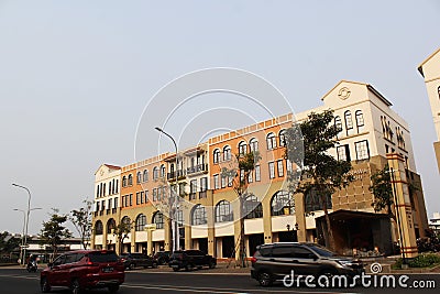 shop exterior in Sedayu City, Kelapa Gading Editorial Stock Photo