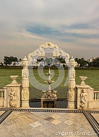 Jal mandir pawapuri lord mahavir jain temple Stock Photo