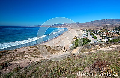 Jalama Beach RV resort campsite on the California central coast USA Stock Photo