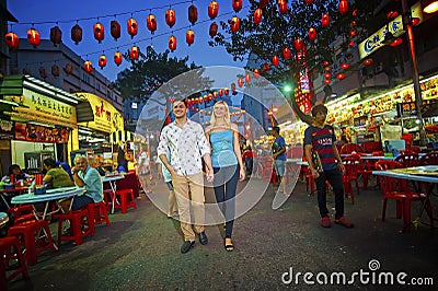 JALAN ALOR STREET FOOD - KUALA LUMPUR Editorial Stock Photo