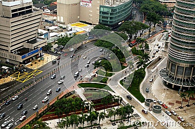 Jalan Ampang, Kuala Lumpur, Malaysia. Editorial Stock Photo