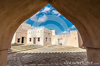 Jalan Bani Bu Hassan Fort Stock Photo