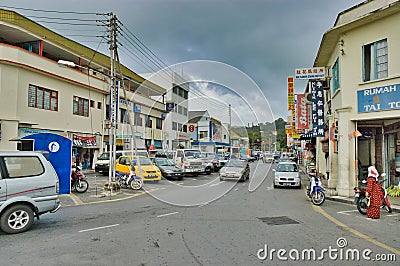 Jalan Cina, Miri, Sarawak Editorial Stock Photo