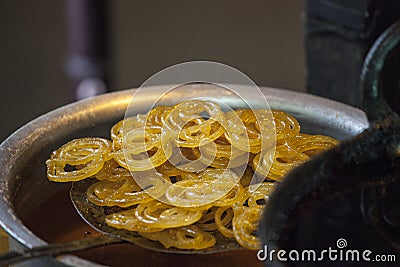 Jalebi - A Indian sweet dish Stock Photo