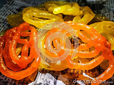 Jalebi indian tradition sweet Stock Photo