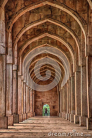 Jama Masjid arch Mandu Stock Photo