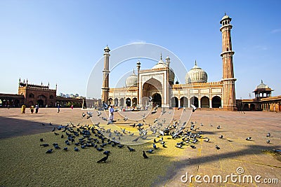 Jama Masjid Mosque, old Delhi, Editorial Stock Photo