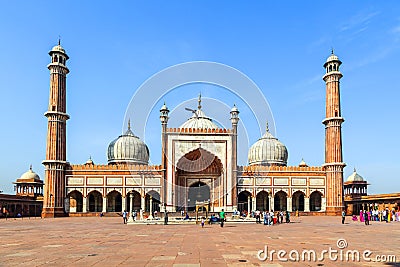 Jama Masjid Mosque, old Delhi, Editorial Stock Photo