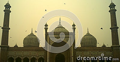 Jama Masjid Mosque towers Stock Photo