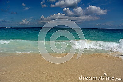 Bahama beach waves Stock Photo