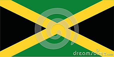 Jamaica flag Vector Illustration