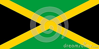 Jamaica flag vector illustration Vector Illustration