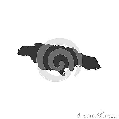 Jamaica map outline Vector Illustration