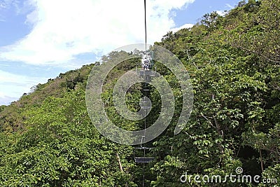 Jamaica Mystic Mountain Cable Car Stock Photo