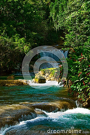 Jamaica waterfalls Stock Photo