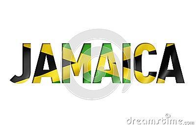 Jamaican flag text font Stock Photo