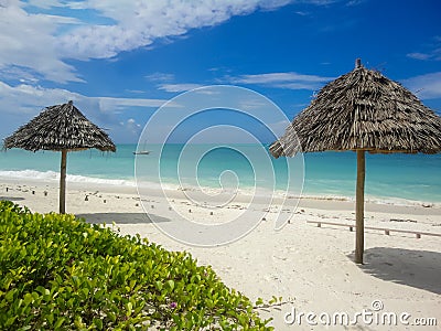 Jambiani beach at Zanzibar, Tanzania Stock Photo