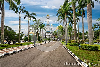 Jame'Asr Hassanal Bolkiah Mosque, Brunei Stock Photo