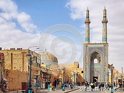 Jame Mosque was built in the last century.12 The King of the Al-Ebuchh dynasty.Which is an outstanding building in Iran. Editorial Stock Photo