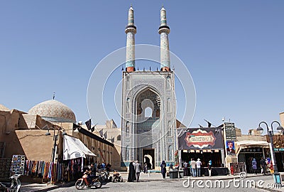 Jame Mosque, Yazd, Iran, Asia Editorial Stock Photo