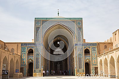 Jame Mosque of Yazd, in Iran. Editorial Stock Photo