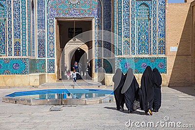 Jame Mosque of Yazd, in Iran. Editorial Stock Photo