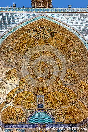 Jameh mosque west iwan detail Editorial Stock Photo