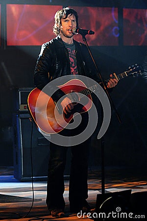 James BluntLive concert of James Blunt at the Rai broadcast Editorial Stock Photo
