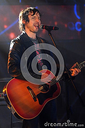 James BluntLive concert of James Blunt at the Rai broadcast Editorial Stock Photo