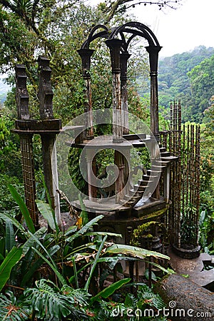 James Edward Surrealist Garden Las Pozas in Xilitla Mexico Editorial Stock Photo