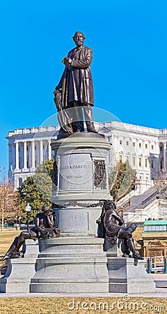 James Garfield monument in Washington DC USA Editorial Stock Photo