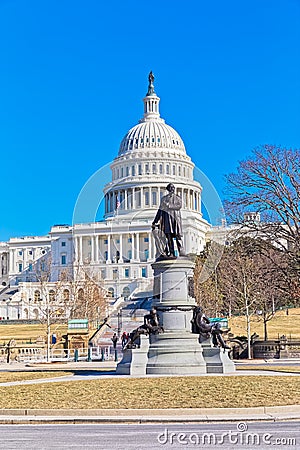 James Garfield monument in Washington DC USA Editorial Stock Photo