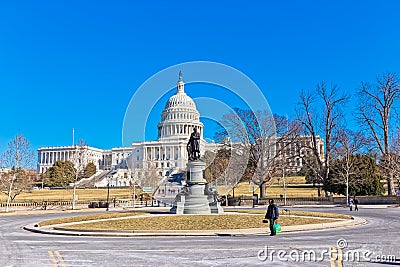 James Garfield monument in Washington DC USA Editorial Stock Photo