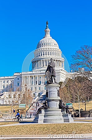 James Garfield monument in Washington DC USA Editorial Stock Photo