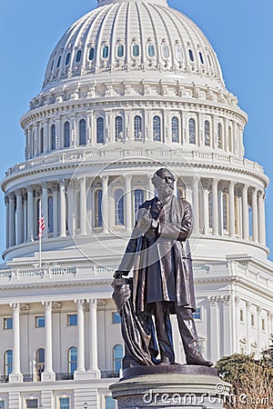 James Garfield monument in Washington DC USA Editorial Stock Photo