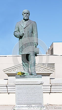 James A. Garfield statue Stock Photo