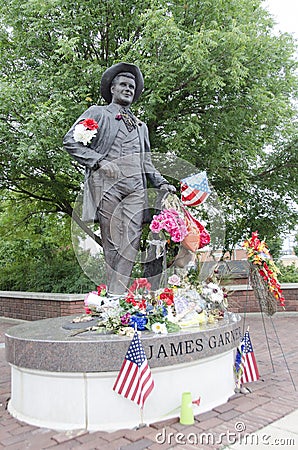 James Garner Statue Editorial Stock Photo