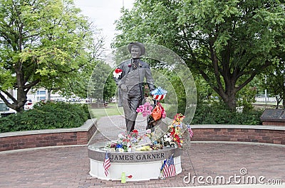 James Garner Statue Editorial Stock Photo