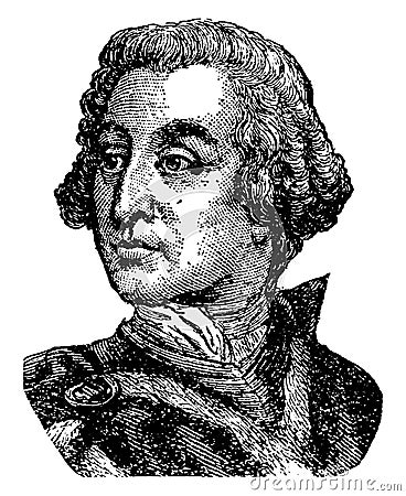 James Oglethorpe, vintage illustration Vector Illustration