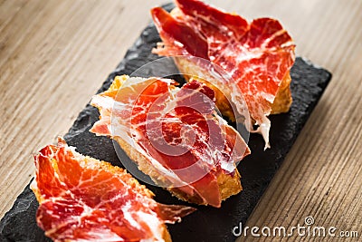 Jamon iberico tapas Stock Photo