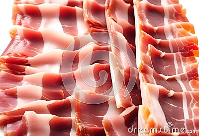 Jamon, jerked meat, isolated on white background. High resolution image Stock Photo