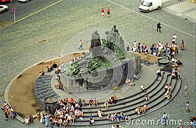 Jan Hus Monument, Prague, Czech Republic Editorial Stock Photo