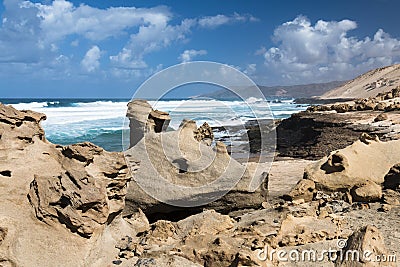 Jandia North Coast, Fuerteventura Stock Photo