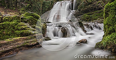 Janet's Foss Waterfall - Malham, Yorkshire Dales, UK. Stock Photo